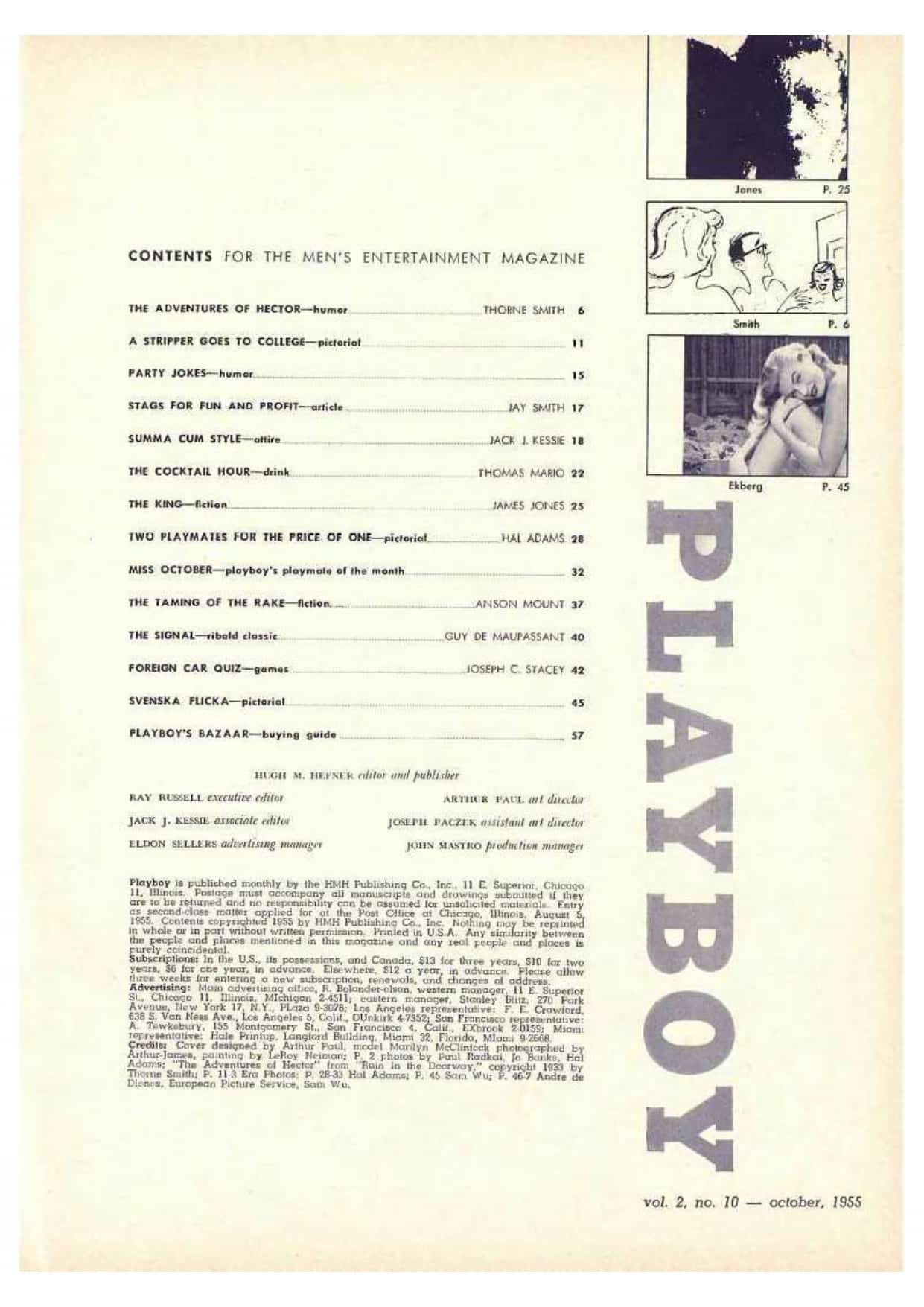 | Casa do Colecionador Playboy Americana Nº 022 em PDF - Jean Moorehead e Johnnie Nicely - Outubro de 1955