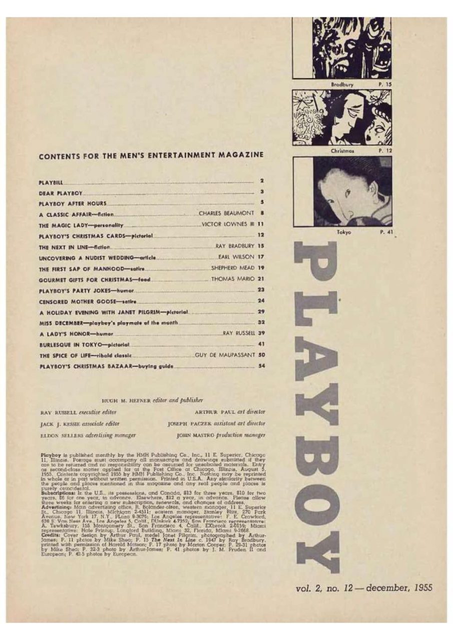 | Casa do Colecionador Playboy Americana Nº 024 em PDF - Janet Pilgrim - Dezembro de 1955 (Ediçao de 2º Aniversário)