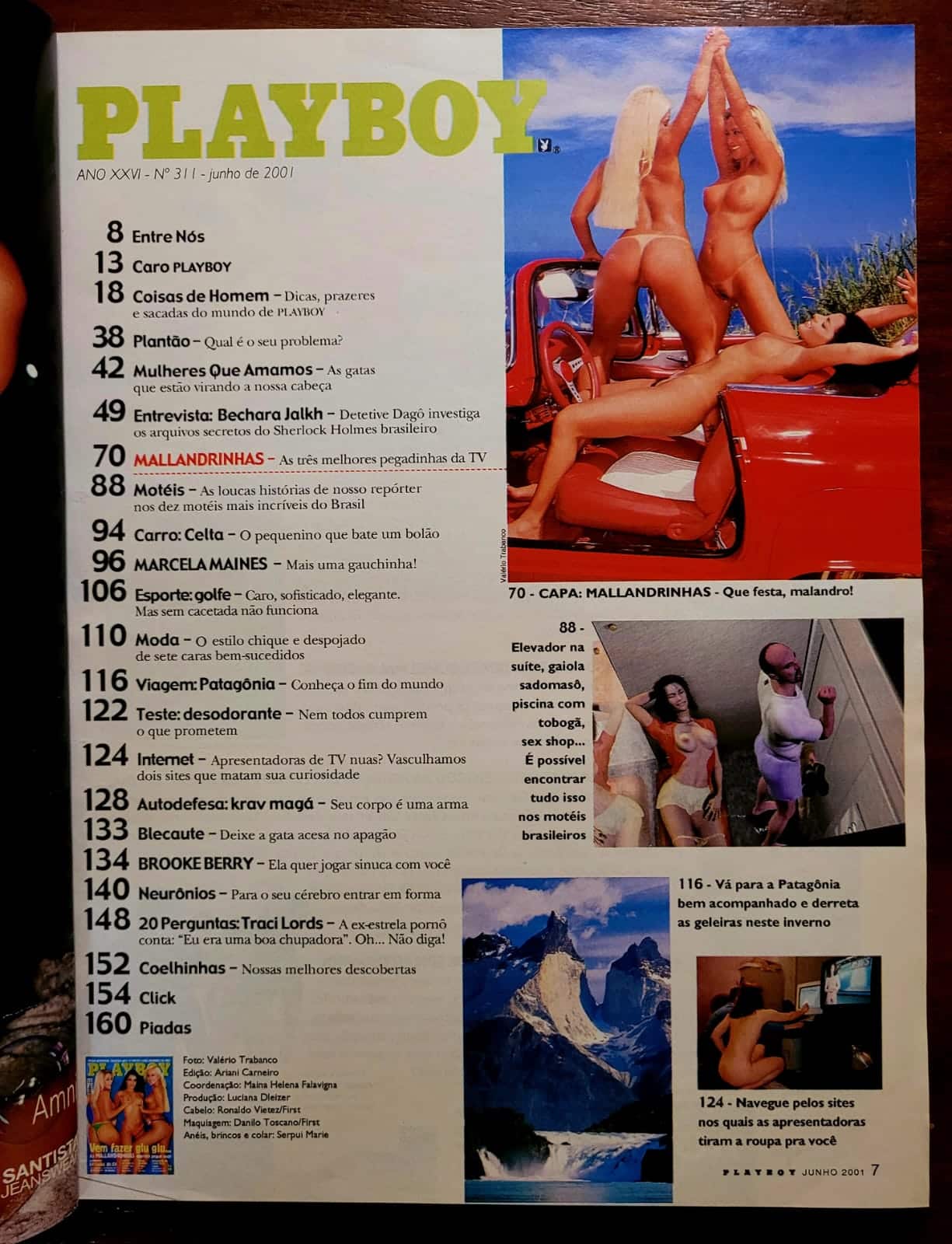 | Casa do Colecionador Playboy Nº 311 - As Mallandrinhas (Revista com Pôster) Junho 2001