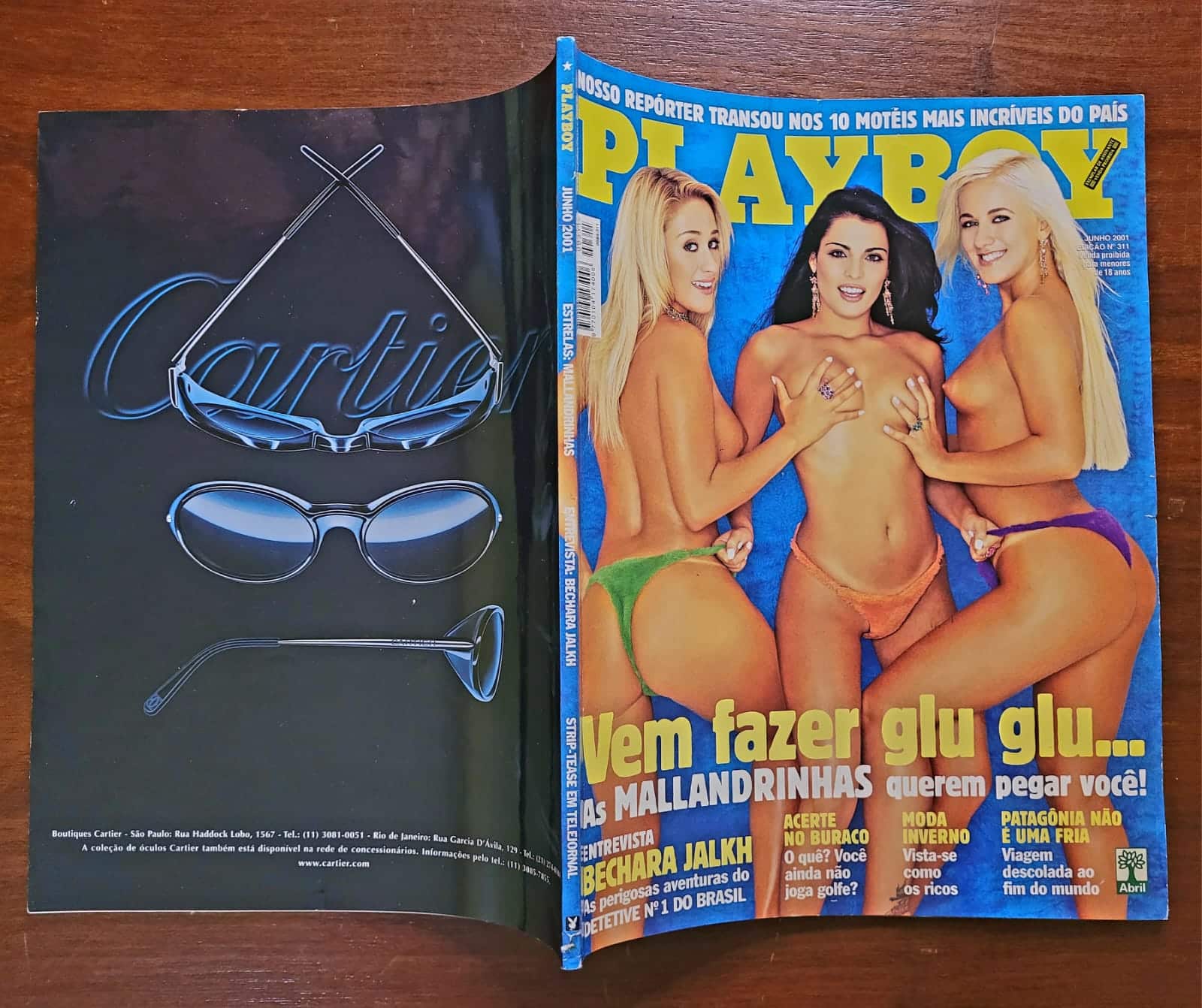 | Casa do Colecionador Playboy Nº 311 - As Mallandrinhas (Revista com Pôster) Junho 2001