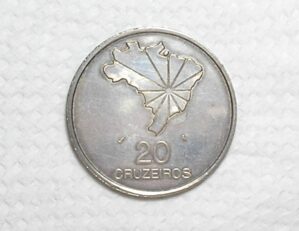20 Cruzeiros - 1972 / Módulo Maior de 35 mm / Prata / Flor de Cunho / Cod.300