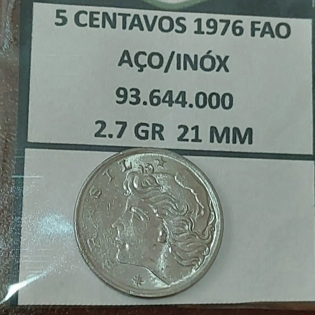 | Casa do Colecionador 5 Centavos 1976 FAO Sku 1070