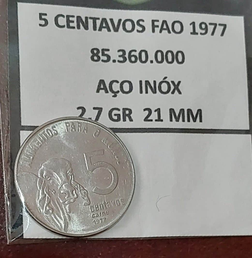 | Casa do Colecionador 5 Centavos 1977 FAO Sku 1068