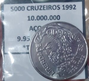 5000 Cruzeiros 1992 Tiradentes Sku 1130