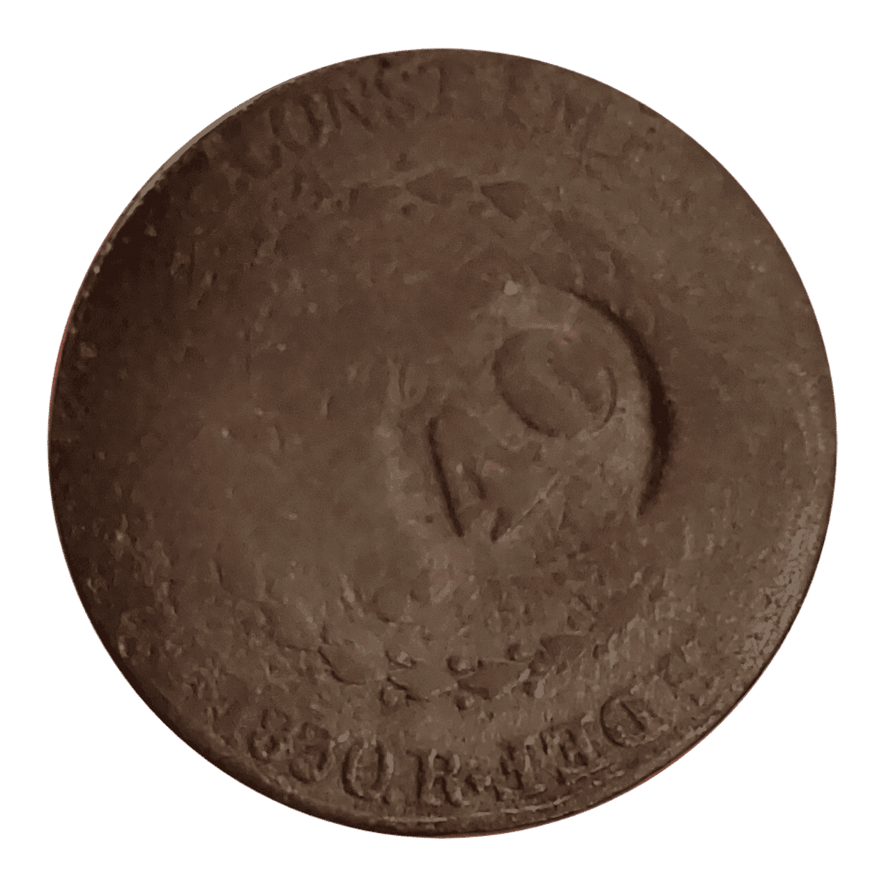 80 Réis 1830 c/carimbo de 40 Réis Sku 1191