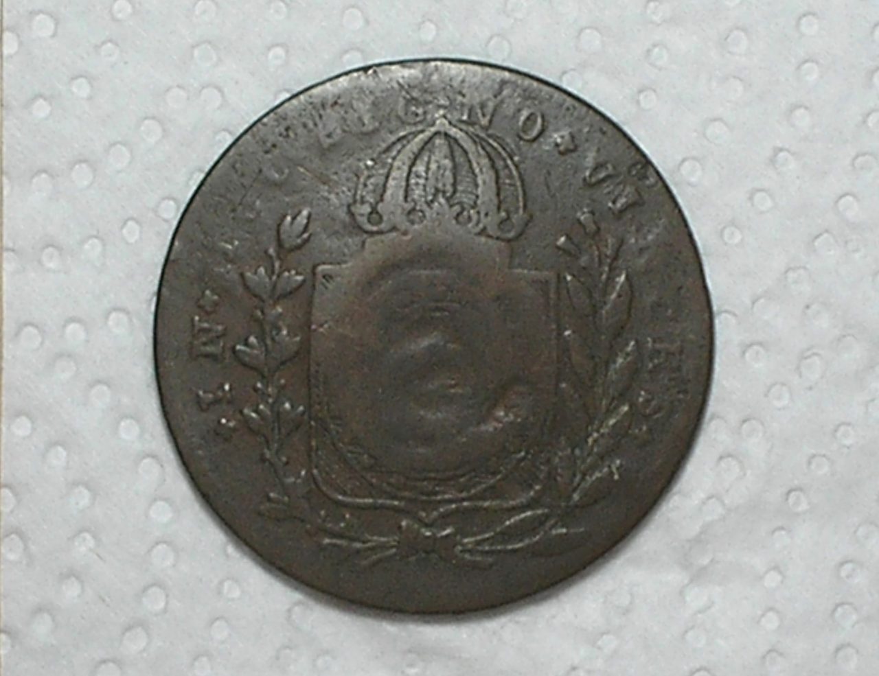 | Casa do Colecionador 80 Réis - 1833-Goias / 24 Tulipas / Carimbo 20 / Cobre / bc/Mbc / cod.300