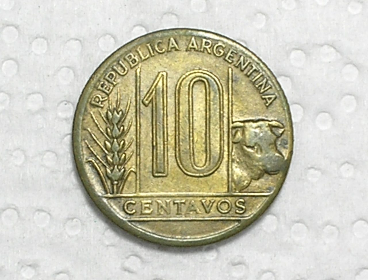 | Casa do Colecionador Argentina) 10 Centavos - 1946 / Bz/Al / box56