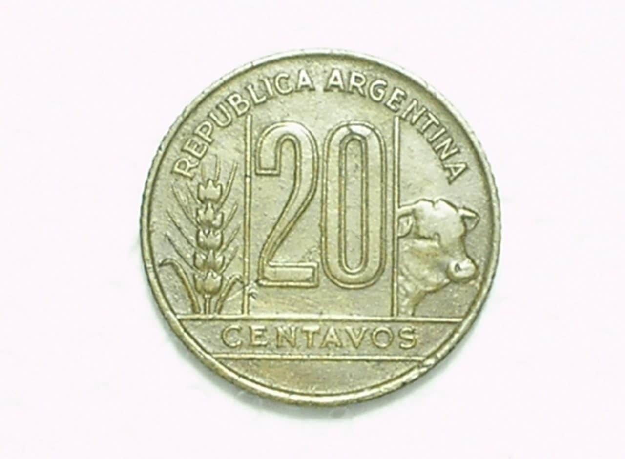 | Casa do Colecionador Argentina) 20 Centavos - 1943 / Bz/Al / box56