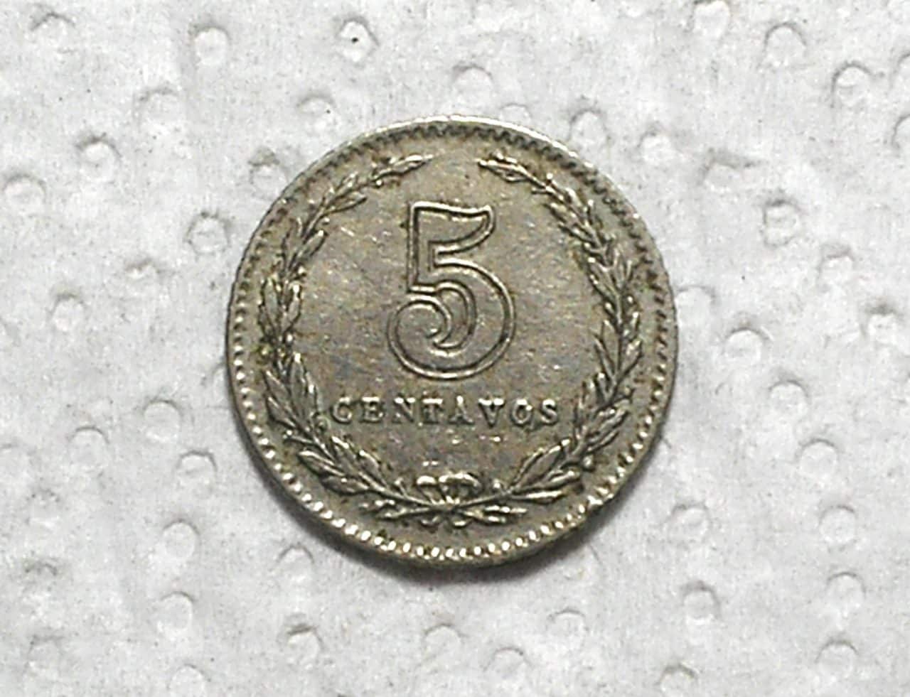 | Casa do Colecionador Argentina) 5 Centavos - 1909 / Co/Ni / box56