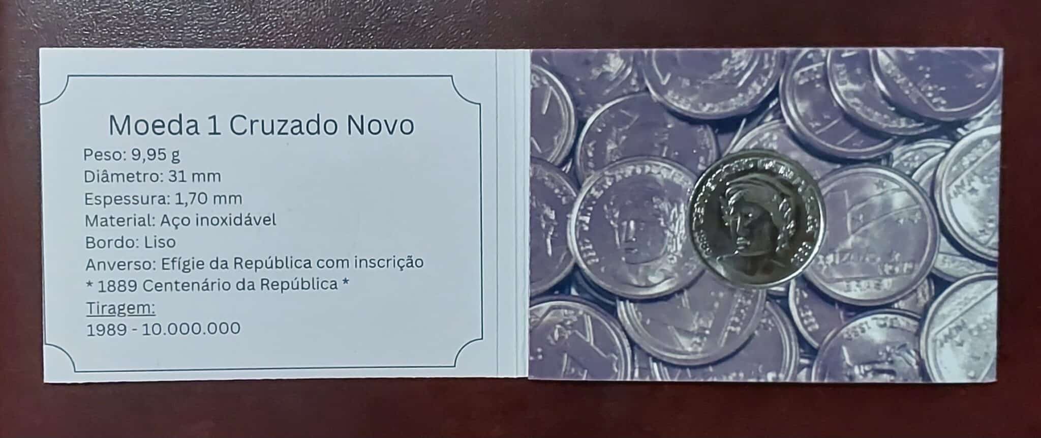 | Casa do Colecionador Blister+moeda de 1 Cruzado Novo Sku 1052