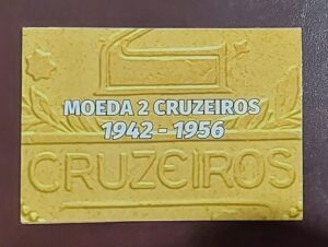 Blister+moeda de 2 Cruzeiros 1945 Sku 1057