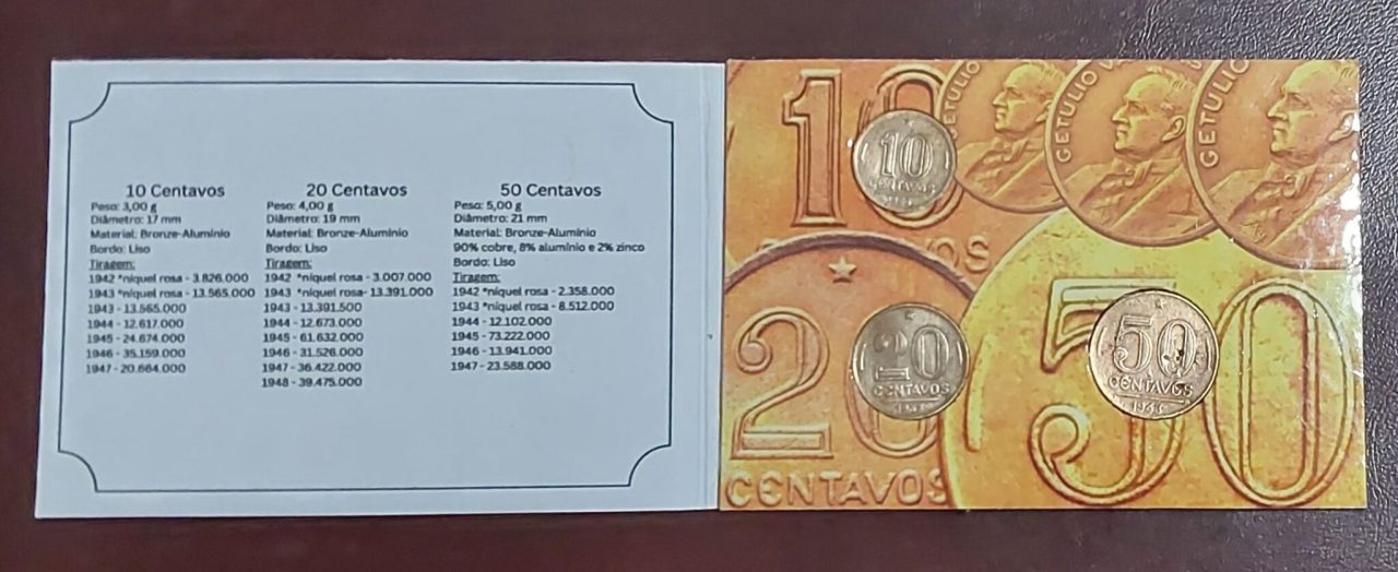 | Casa do Colecionador Blister+moedas 10/20/50 Centavos Sku 1056