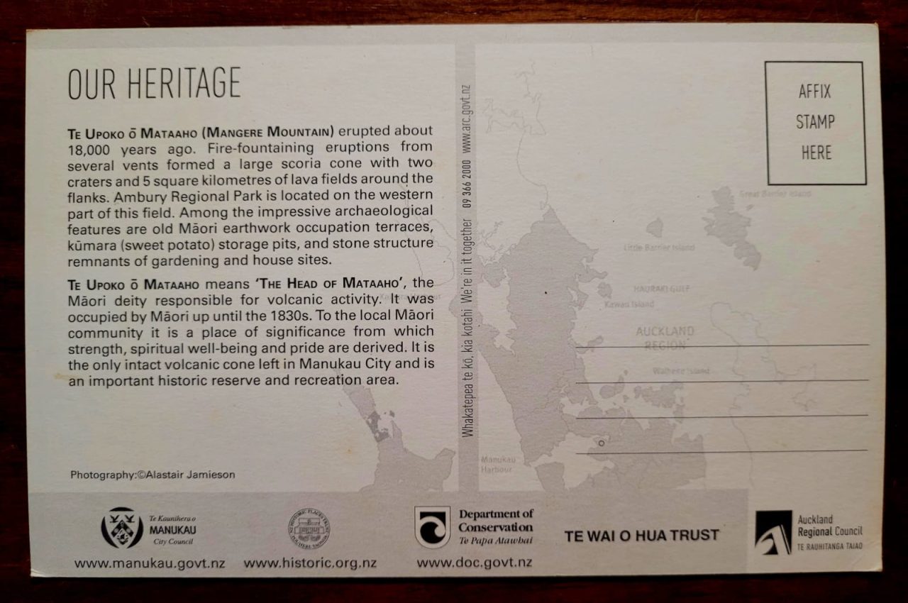 | Casa do Colecionador Cartão Postal Estrangeiro - Nova Zelândia (Auckland) Montanha Mangere