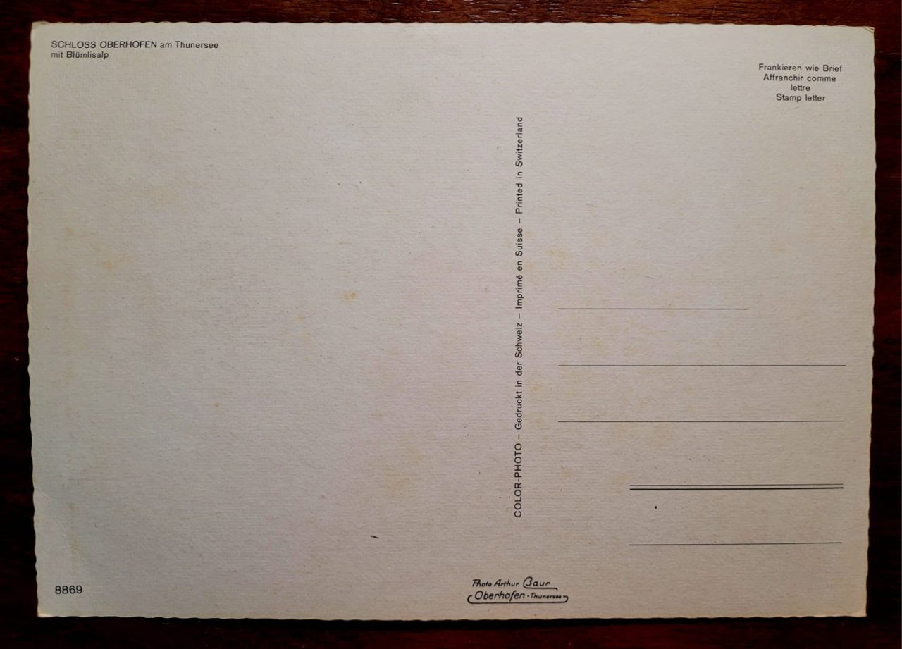 | Casa do Colecionador Cartão Postal Estrangeiro - Suíça - Castelo de Oberhofen