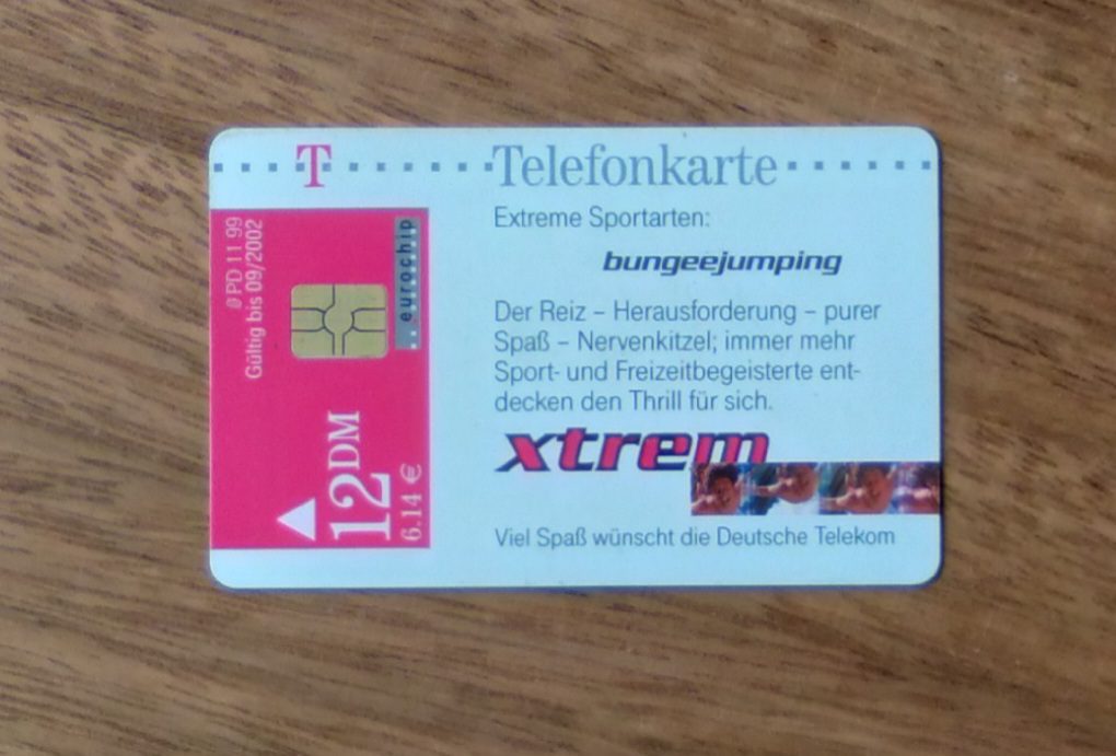 | Casa do Colecionador Cartão telefone Alemanha Telekom 1999. XTrem Bungeejumping