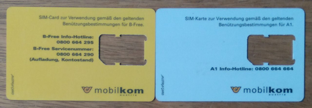 | Casa do Colecionador Cartão telefone Porta chip Mobilkom. Borboleta e digital. Valor de cada.