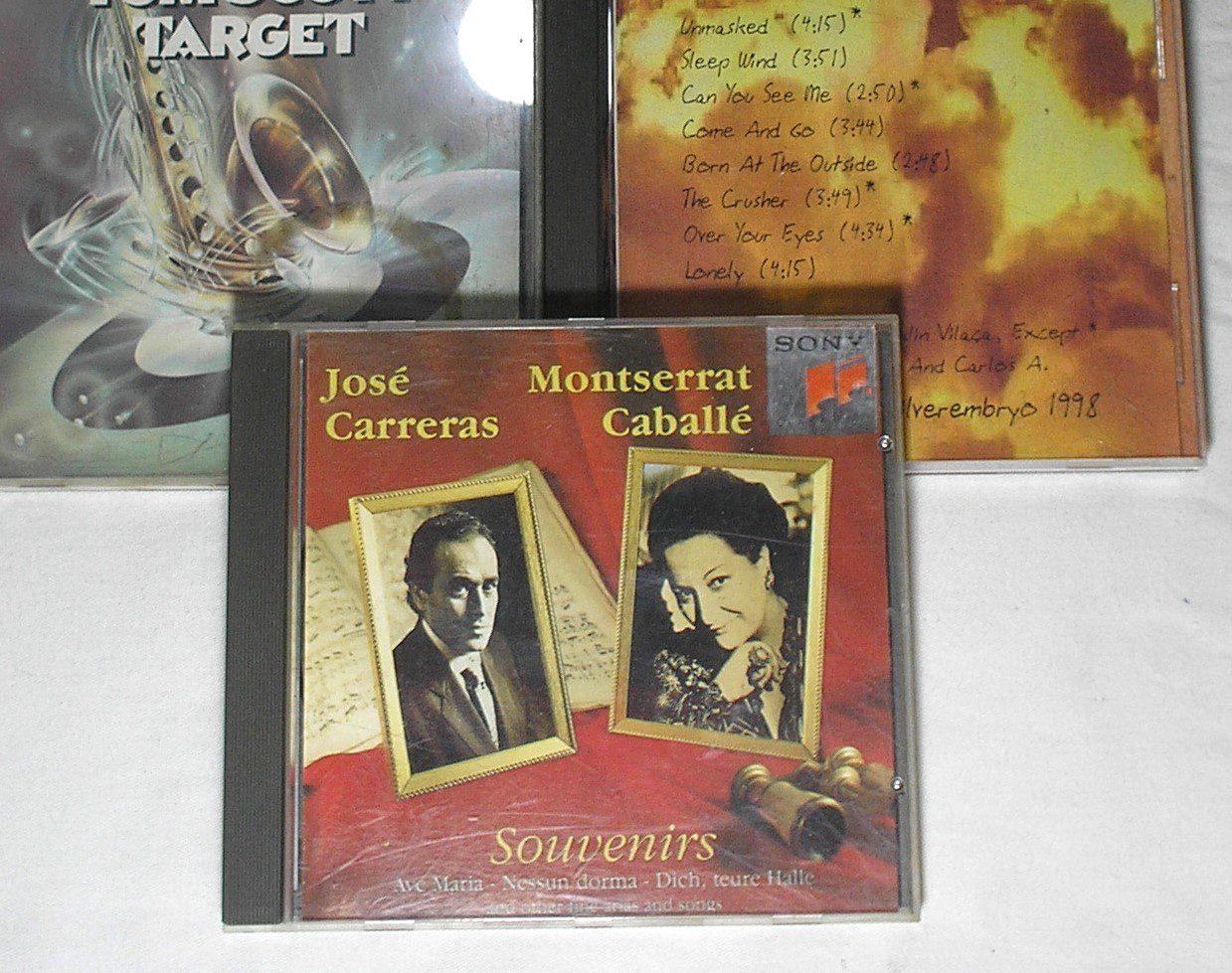 | Casa do Colecionador Cinco CD's antigos da época - Grandes Sucessos da época - Jose Carreras e Montserrat Caballé / Silverembrio / Tom Scott Target / Pierre Aderne / Bracco Di Graci