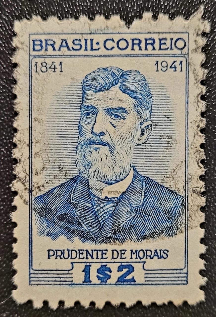 | Casa do Colecionador Comemorativos - RHM C0174 (Usado) 1.200 Réis - Centenário de Nascimento de Prudente de Moraes - 25/05/1942 (Selos do Brasil)