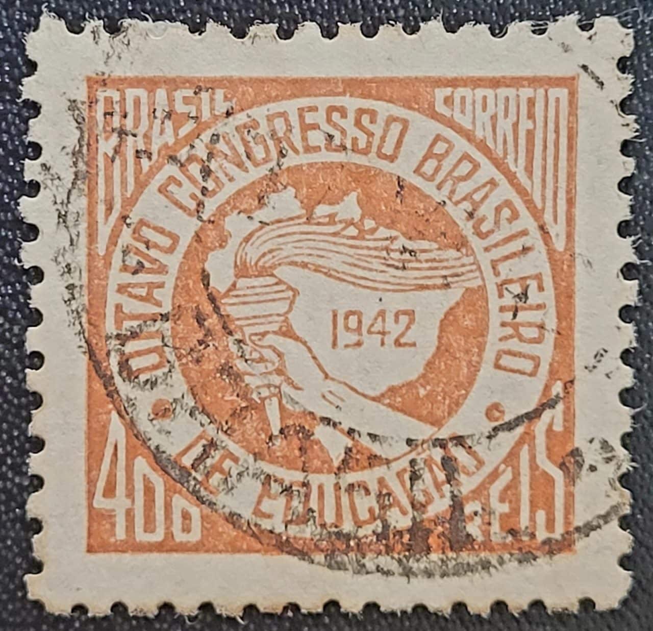 | Casa do Colecionador Comemorativos - RHM C0176 (Usado) 8º Congresso Brasileiro de Educação - 05/07/1942 (Selos do Brasil)
