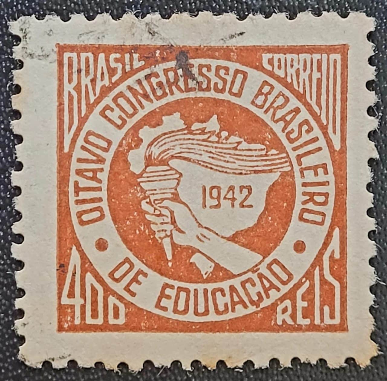 | Casa do Colecionador Comemorativos - RHM C0176 (Usado) 8º Congresso Brasileiro de Educação - 05/07/1942 (Selos do Brasil)