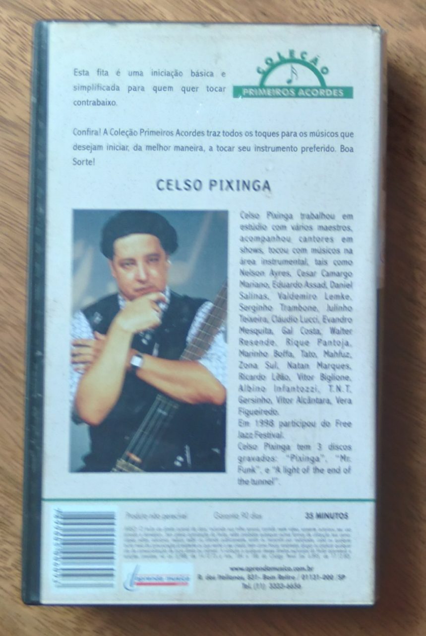 | Casa do Colecionador Fita VHS Contrabaixo primeiros acordes. Celso Pixinga