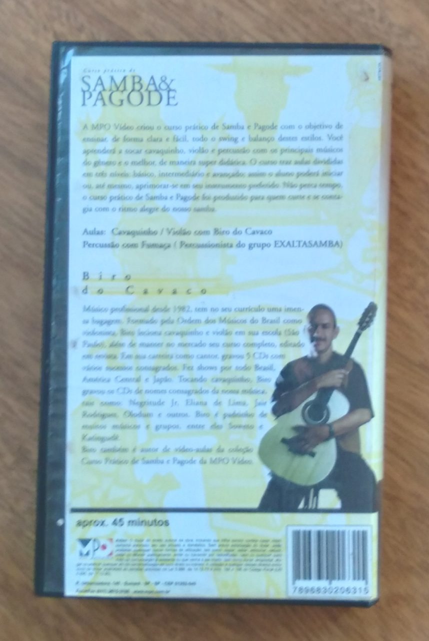 | Casa do Colecionador Fita VHS Samba e pagode básico. Violão Biro do Cavaco