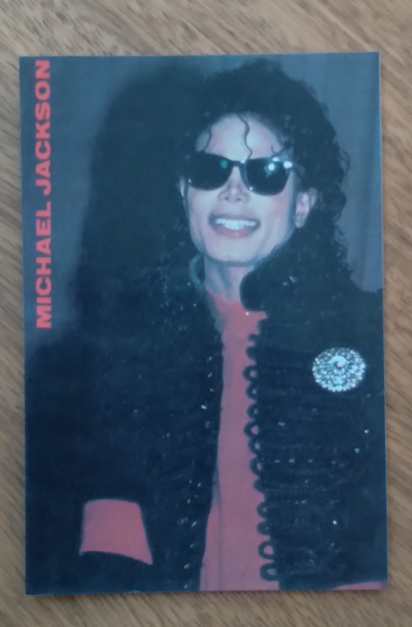 | Casa do Colecionador Foto Cartão Michael Jackson. Sem impressão no verso.