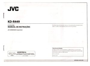 Manual de Instruções - CD Player JVC KD-R449