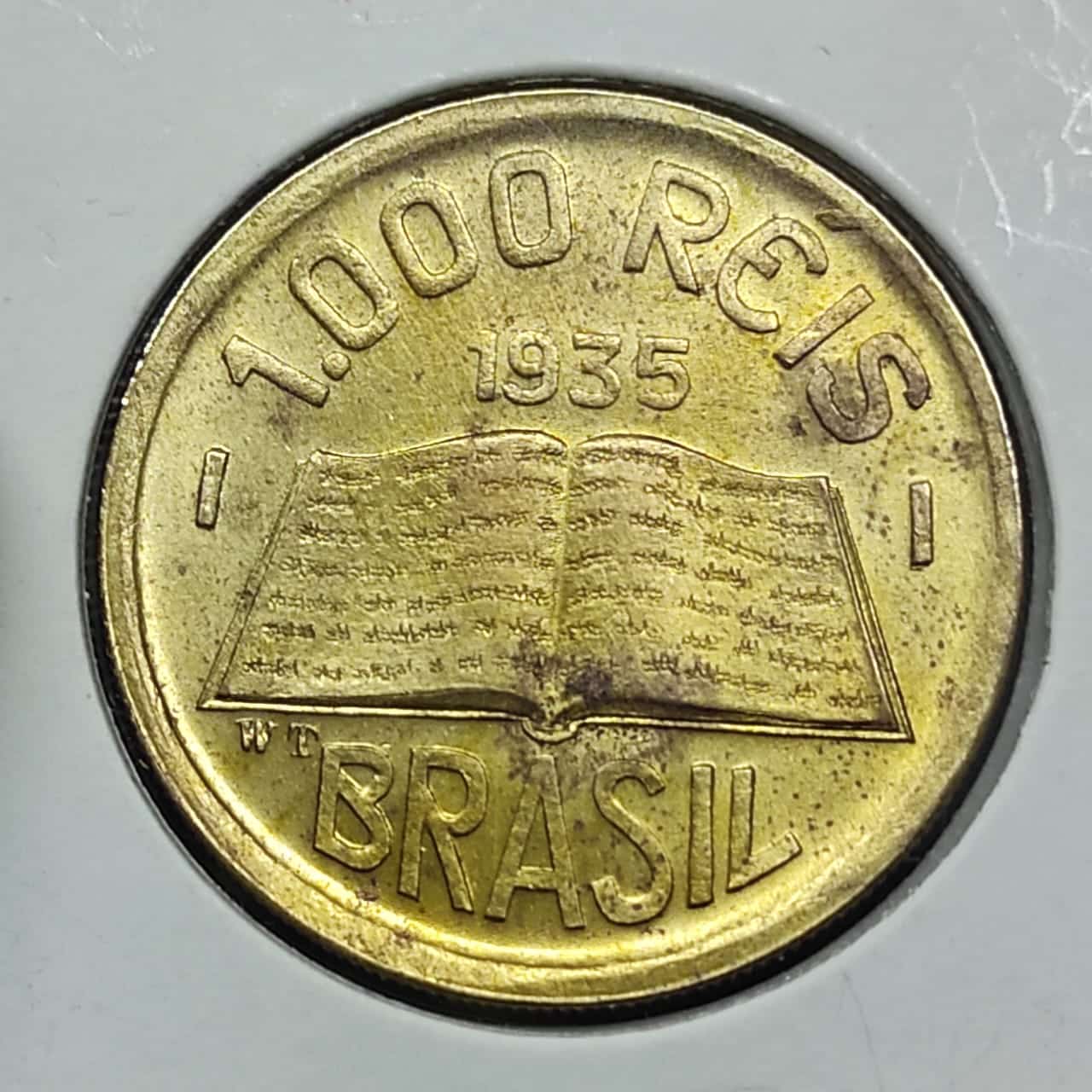 Moeda 1000 Reis 1935 Anchieta Soberba