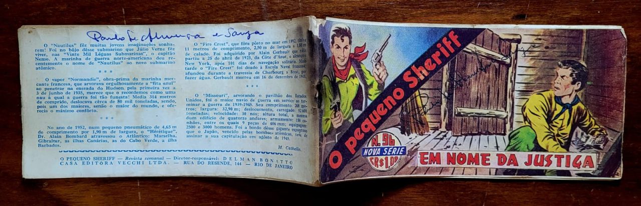 | Casa do Colecionador O Pequeno Sheriff (Nova Série) Nº 096 - Em nome da Justiça - 03/03/1955 (HQ/Gibi)