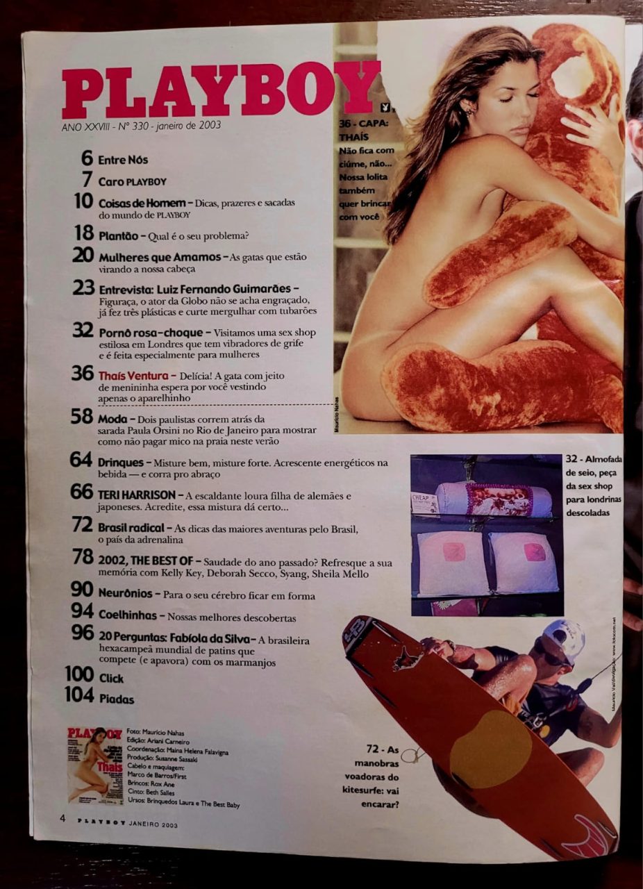 | Casa do Colecionador Playboy Nº 330 - Thaís Ventura (Big Brother Brasil) Revista com Pôster - Janeiro 2003