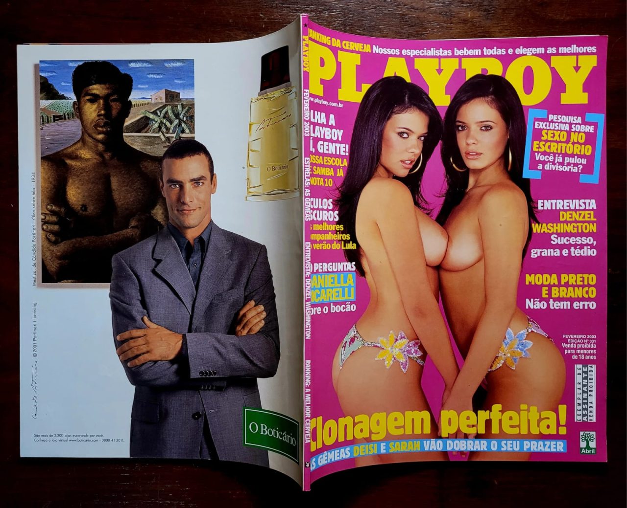| Casa do Colecionador Playboy Nº 331 - Deisi e Sarah (Revista com Pôster) Fevereiro 2003