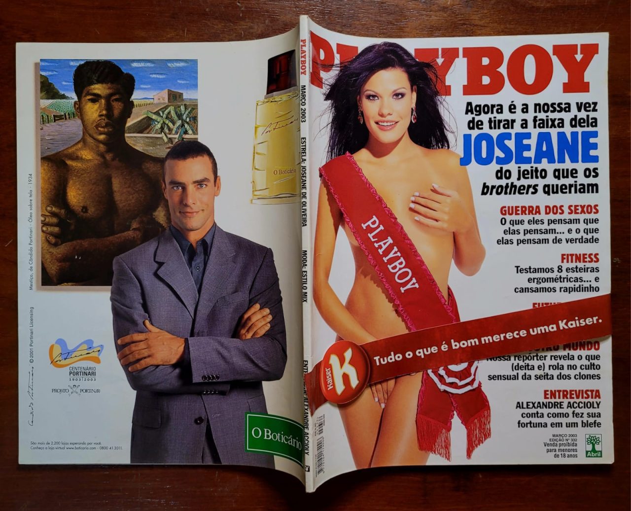 | Casa do Colecionador Playboy Nº 332 - Joseane (Big Brother Brasil) Revista com Pôster - Março 2003