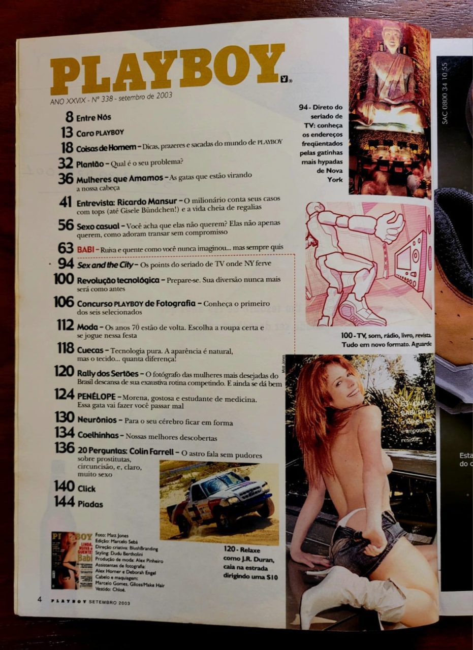 | Casa do Colecionador Playboy Nº 338 - Anna Bárbara Xavier - Babi (Revista com Pôster) Setembro 2003