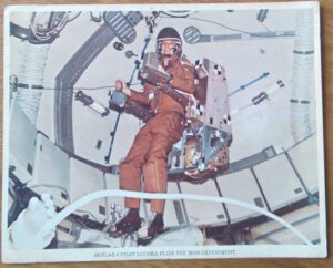 Poster cartão Nasa. Foto a bordo do Skylab