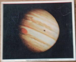 Poster cartão Nasa. Vista de Júpiter visto da pioneer 10.