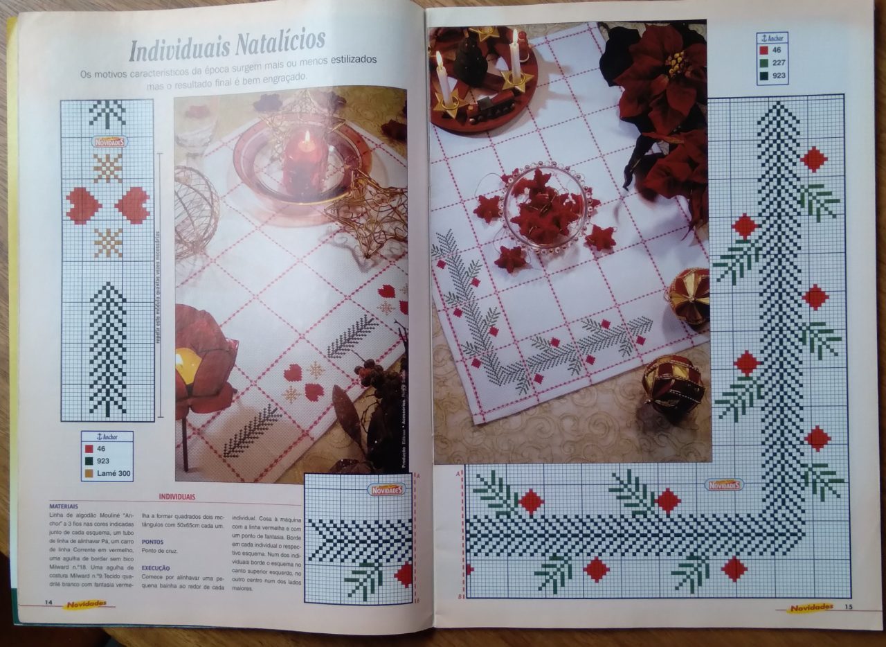 | Casa do Colecionador Revista Ponto Cruz & Novidades 53. Festa de Natal Almofadas Quadros Toalhas.
