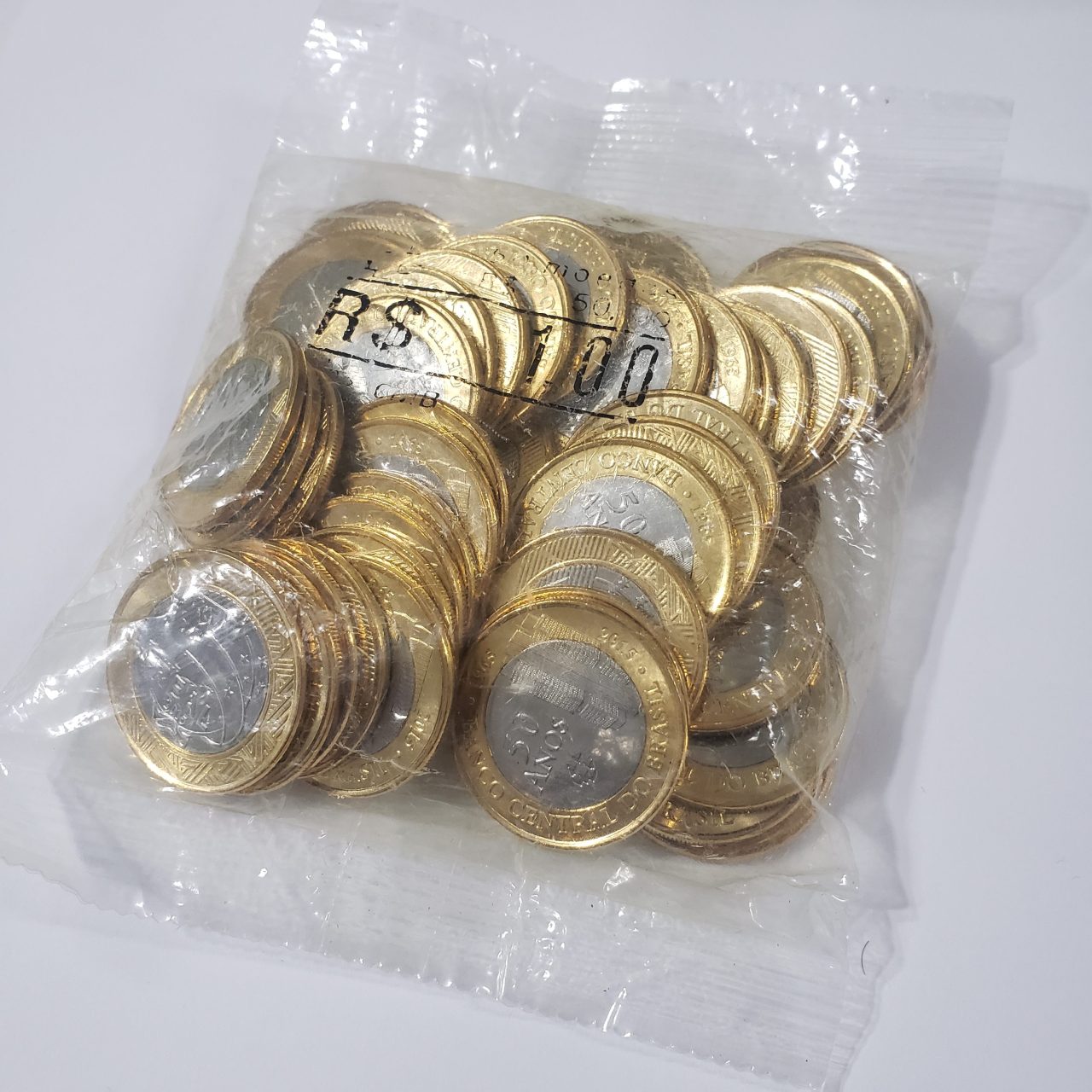 Sache lacrado de 1 real 2015 dos 50 anos Banco Central