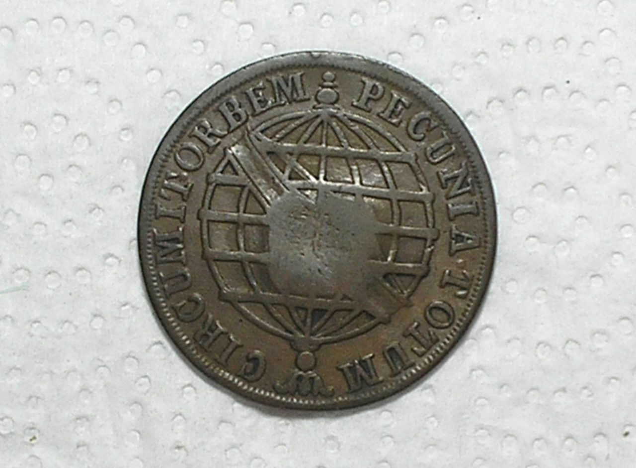 | Casa do Colecionador XX Réis - 1799 / Corôa Alta / $8 Pérolas / Carimbo Escudete / Colônia - Maria I / Mbc- linda peça / Cobre / cod.300