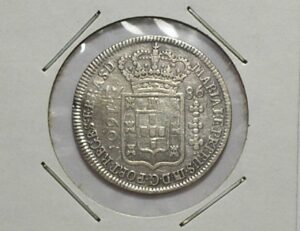 - 160 Réis - 1786 / Coroa Alta / Variante 4 - Ponto acima do Q de Subq ; DG G Grande / Colônia D. Maria e Pedro III / Mbc/Sob
