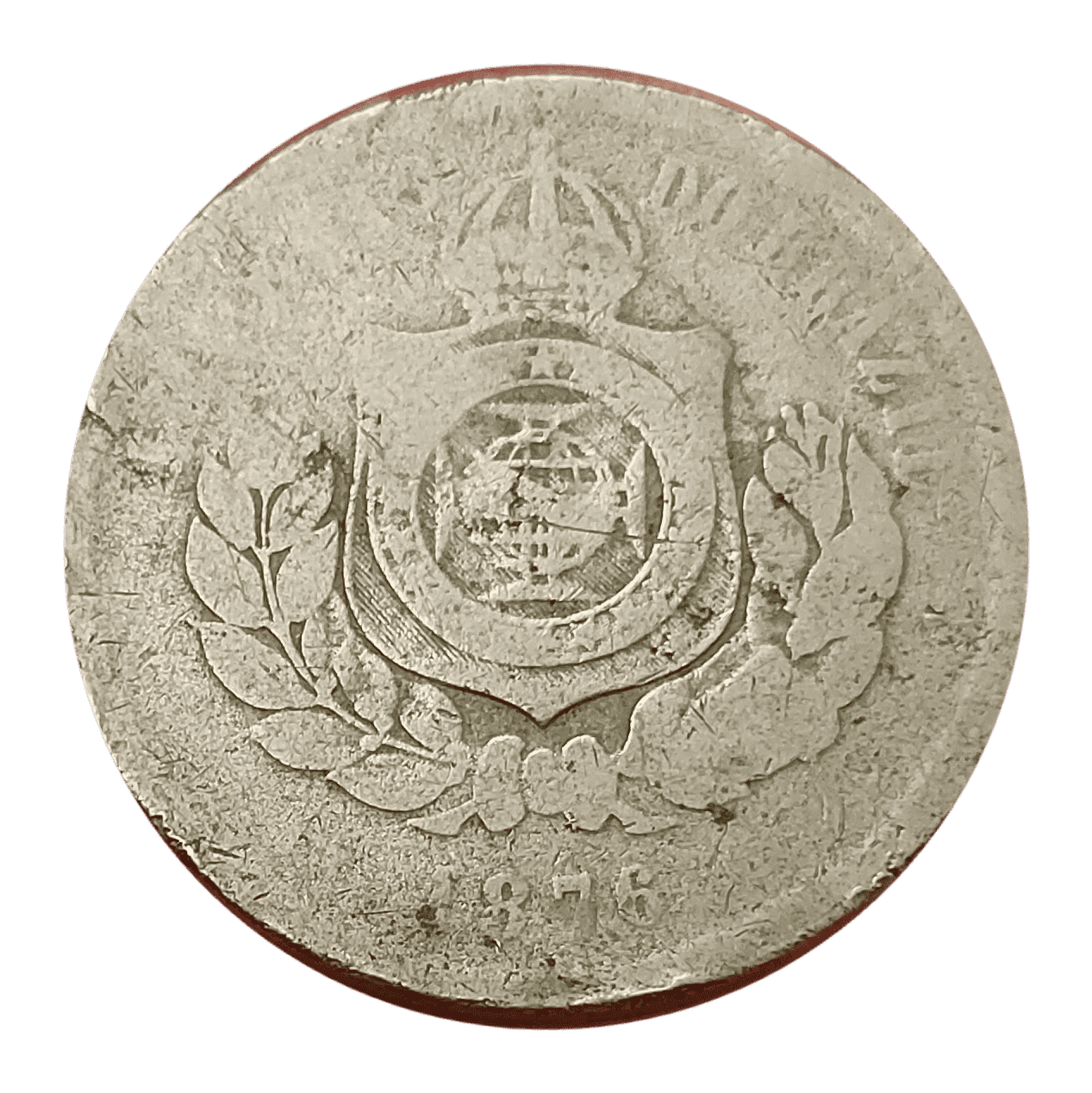 200 Réis 1876 Escassa tampo buraco no álbum Sku 1253
