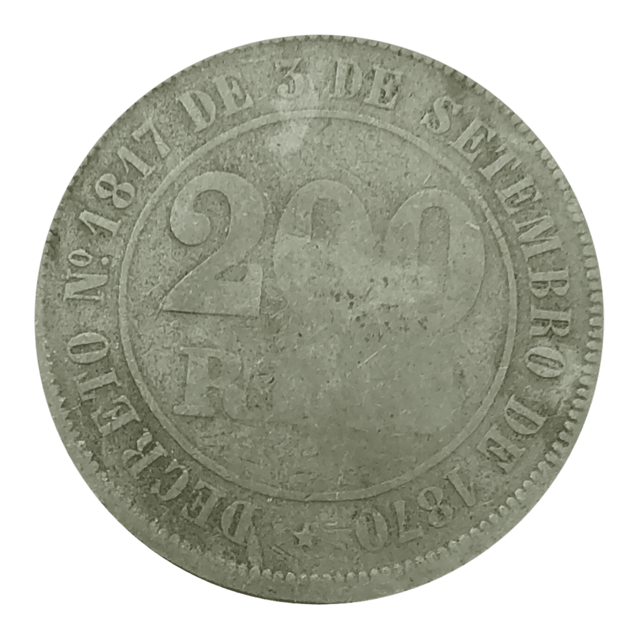| Casa do Colecionador 200 Réis 1884 Sku 1260