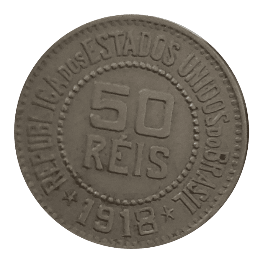 50 Réis 1918 Sku 1259