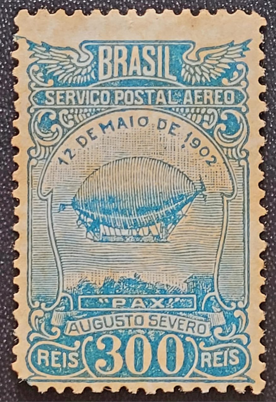 | Casa do Colecionador Aéreos - RHM A019 (Novo) Aeronáutica - Dirigível de Augusto Severo - 01/01/1933 (Selos do Brasil)