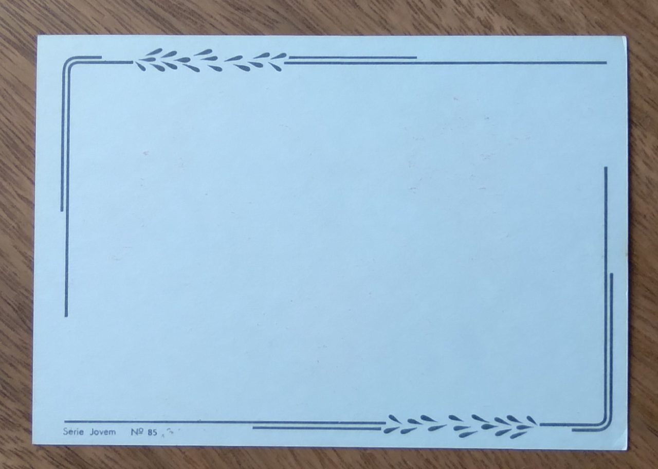 | Casa do Colecionador Cartão Postal Litoarte Jovem 85. Dando uma flor para grande amor.