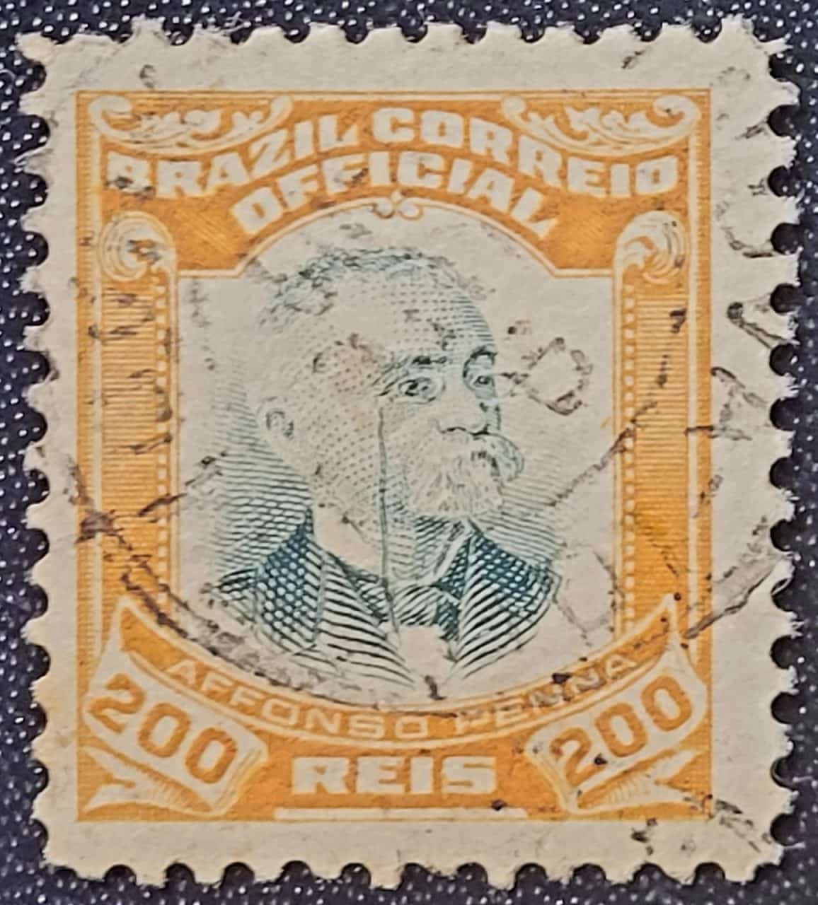 | Casa do Colecionador Oficiais - RHM O-05 (Usado) 200 Réis - Affonso Pena - 08/11/1906 (Selos do Brasil)