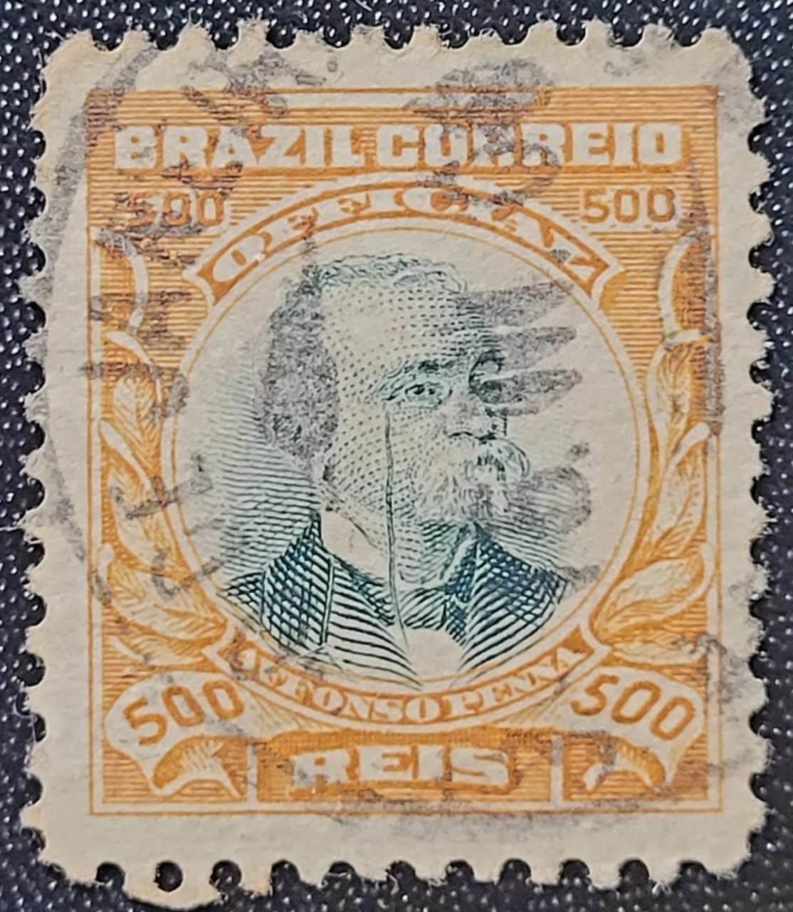 | Casa do Colecionador Oficiais - RHM O-08 (Usado) 500 Réis - Affonso Pena - 08/11/1906 (Selos do Brasil)