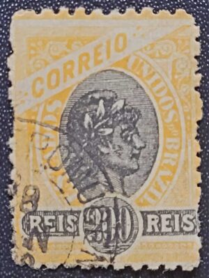 Regulares - RHM 085 aX (Usado) Variedade - 200 Réis - Tipos "Madrugada Republicana" - 1897 (Selos do Brasil)