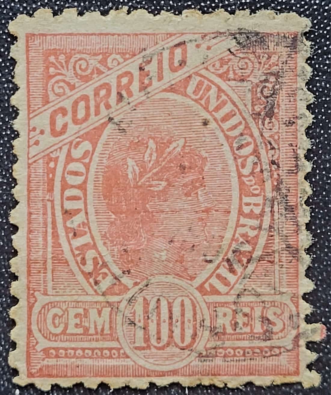 | Casa do Colecionador Regulares - RHM 102 (Usado) 100 Réis - Tipos Anteriores "Madrugada Republicana" Margens Grandes - 1902/1905 (Selos do Brasil)
