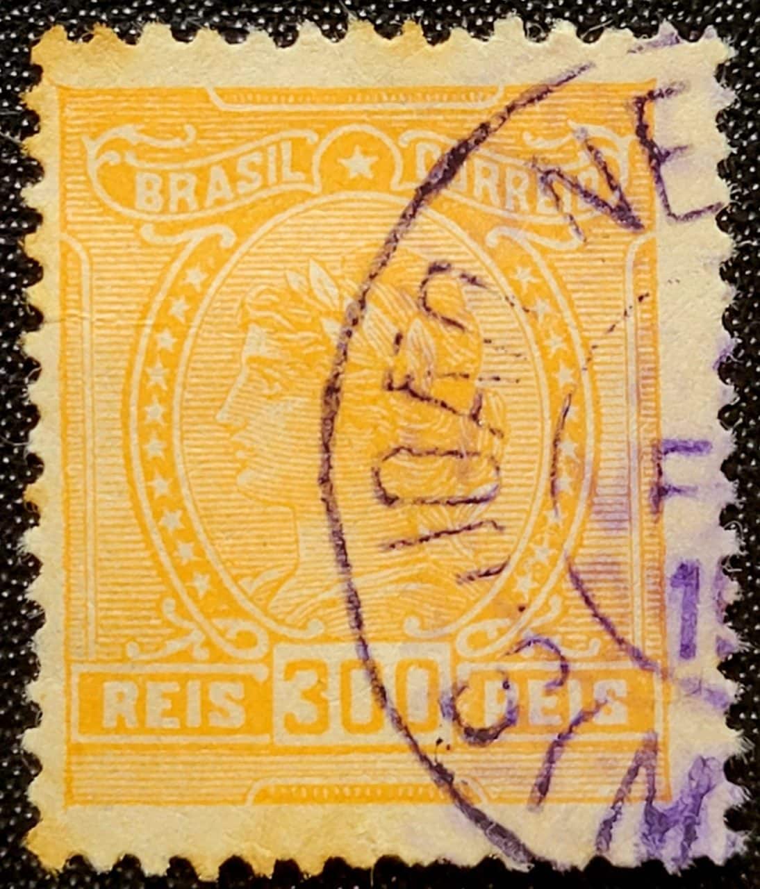 | Casa do Colecionador Regulares - RHM 159 (Usado) 300 Réis - Alegorias República e Instrução - 01/02/1918 (Selos do Brasil)